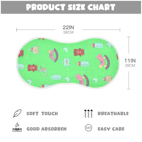 4 Pack Baby Burp Cloths, Soft Absorbent Burping Cloths for Babies, Cotton Milk Spit Up Rags, Large Size for Newborns, Baby Boys and Girls (Baby Toys Pattern)4