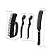 Luxshiny Ergonomic Wire Brush Set 4 Piece Steel Wire Cleaning Brush for Heavy Duty Removal Paint Scraping Perfect for Industrial Automotive Household