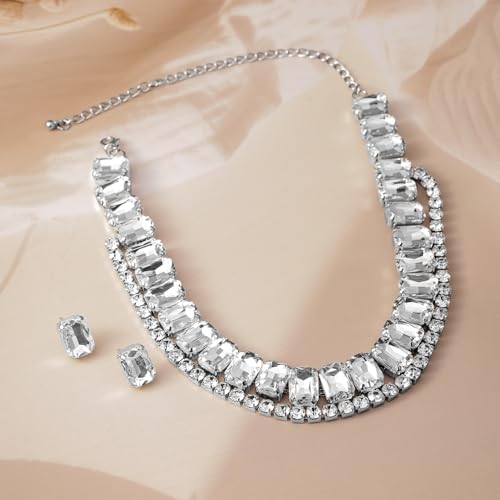 Image of Rubans Necklace Set American Diamond Zirconia Stylish Jewellery Gift for Women & Girls