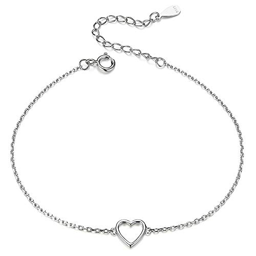Love Heart Armband 925 Sterling Silber hohle Herzform Charm für Frauen Cover