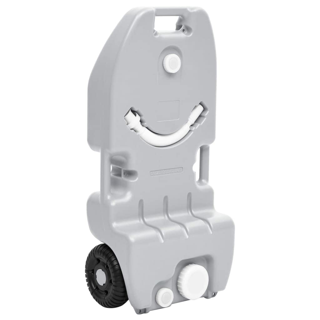 Serbatoio Acqua 40L Con Ruote VidaXL - Per Campeggio, Caravan, Grigio - Foto 9