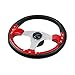 FJMQHU Premium Matte Black D-Shape 320MM Steering Wheel, Red12