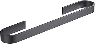 wieszak na ręczniki 25cm-55 cm uchwyt na ręczniki Ręczniki łazienkowe Wieszak na stojak 304 Półka do przechowywania ze stali nierdzewnej drążek na ręczniki (Color : 25cm black)