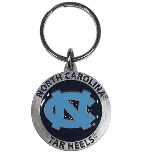 N. Carolina Tar Heels Carved Metal Key Chain