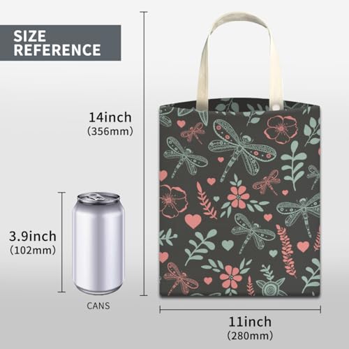 Image of Car Trash Can, Cute Car Trash Bag, Hanging Car Organizer and Storage Bag, Trash Bin for Car Accessories, Vehicle, Travelling, Camping Cute Dragonfly and Flowers