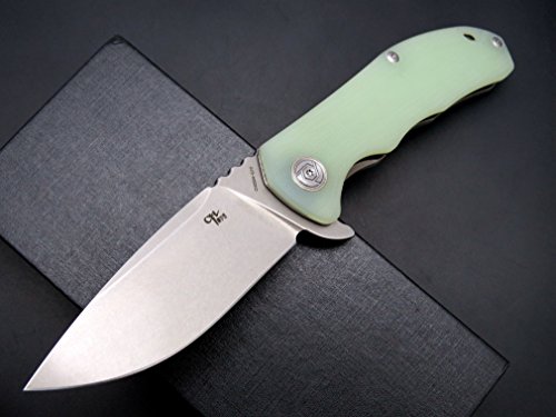 Eafengrow Ch3504-G10 Flipper Folding Knife Camping Fruit Pocket Knives Edc Tools D2 Blade Ball Bearings Outdoor Tool (Jade) #TOP1