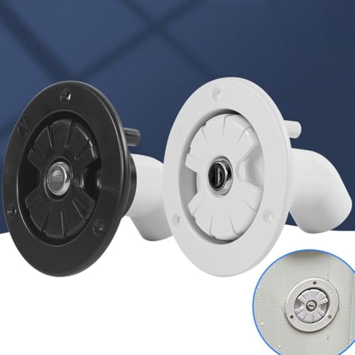 Kivivaka RV blanco para puerto de llenado de agua con llaves, 80 mm con cerradura de entrada para caravana, caravana y remolque