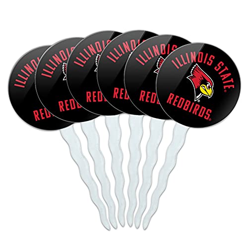 GRAPHICS & MORE Illinois State Redbirds Cupcake Picks Toppers Decoration Set of 6