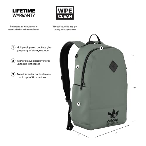 Adidas Originals Originals Graphic Backpack, Silver Green/Black, One Size #TOP1