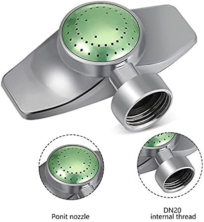 Miniatura 3 de Honoson Rociadores con patrón circular, rociador giratorio de metal, cuadrado, ajustable, patrón de 360 grados, para riego de patio, césped, jardín