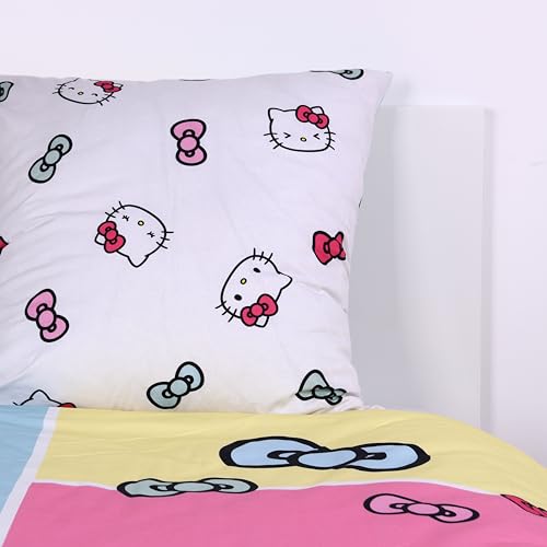 Parure de lit Hello Kitty 135x200 cm avec housse de couette réversible - 5