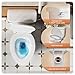 Macerating Toilet System, Upflush Toilet with Pump, Durable Copper Motor for Domestic Home Basement Sink/Shower/Bathtub Wastewater, 17.7