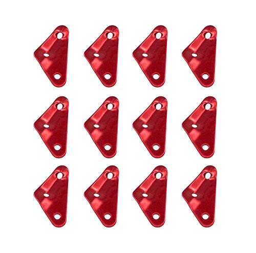 Aluminum Alloy Tent Tensioners Super Light Strong Guyline Cord Rope Adjuster Rope Buckle for Hiking Camping Backpacking Large Red Pack of 12