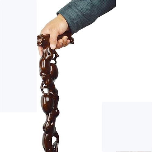 Miniatura 2 de Bastones de madera para ancianos, muletas de madera maciza integrada antideslizante, bastones de caoba para hombres y mujeres, ayuda para la