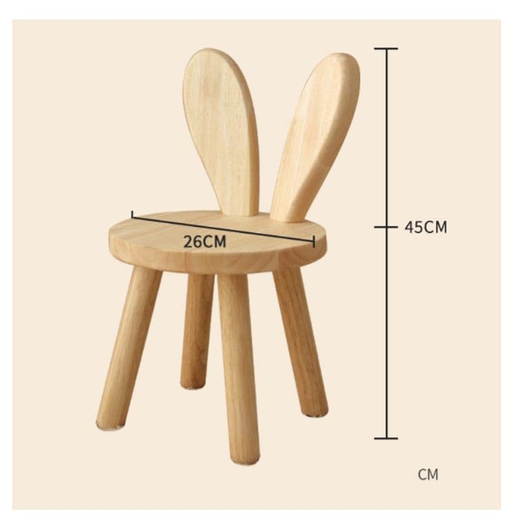 Amazon.co.jp: 木製 チェア 子供椅子 うさぎ耳付き キッズ スツール