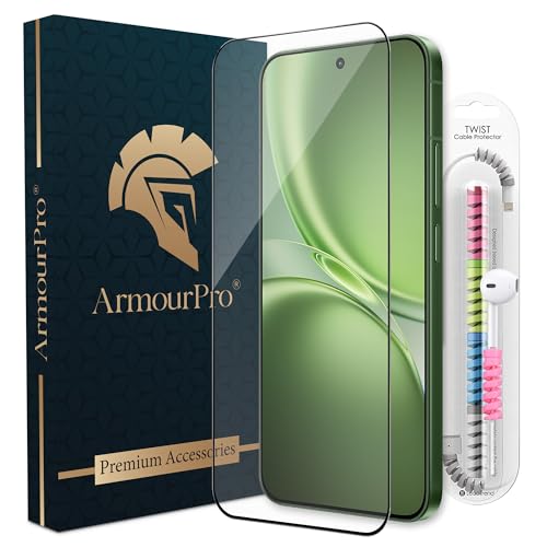 Image of ArmourPro Military-Grade Tempered Glass for Vivo X300 FE - 9H Anti Scratch, Edge-to-Edge Coverage, HD Clarity, Smooth Touch, Case Friendly, Easy Installation Kit with Cable Protector