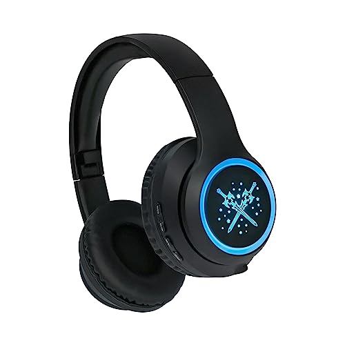 YUSONIC Wireless Headphones with SWORD led Lights,Kids Headphones Bluetooth,Toddlers Headphones for boys girls Amazon Fire Tablet/Laptop/Pad/School (black sword)