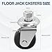 VYF Floor Jack Caster Wheels for 4 Ton Floor Jack,16mm Stem Floor Jacks Casters, Pack of 2