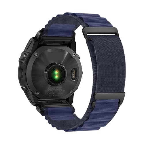 �ɓK������Garmin Tactix 8/Fenix 8/7/6/5x�ʋC���i�C�������[�v���v�x���g�v�����O��(Blue,20mm)