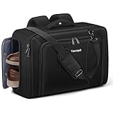 Vancropak Convertible Carry on Garment Bag with Backpack Straps, Airline Approved Travel Garment Duffel Bag with Shoe Compartment, Wrinkle Free Suit Carrier Business Suitcase For 15.6' Laptop, Black