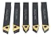 Accusize Industrial Tools 1/2'' 5 Pc Indexable Turning Tool Set, 2380-5082