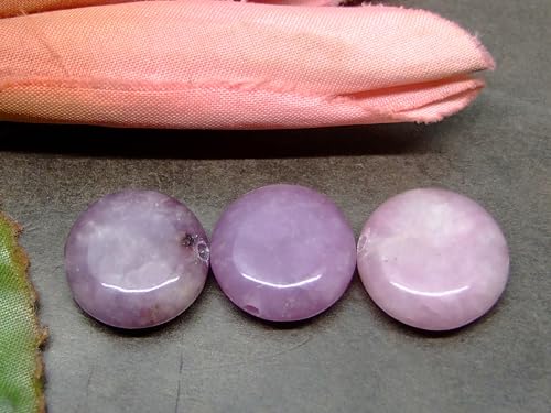 g3-3380A レピドライト 15mm 円盤 コイン 1粒売り 天然石 パワーストーン