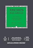 Arches Blocco Enc 21 x 29,7 12 H Aquarelle 100% Fine 300 g Blanc Nat, Colore Bianco Naturale, A1795091