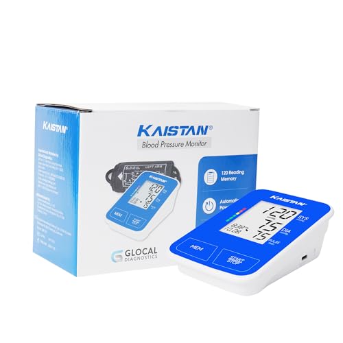 Image of KAISTAN DBP 1231 Blood Pressure Monitor | Fully Automatic Machine for BP Monitoring & Heart Pulse Rate | Digital BP Testing Meter for Home | Dual Power Device USB cable type-C or AAA battery | 120 Reading Memory for 2 users | 2 Years warranty | Fully Automatic, BP Monitoring & Heart Pulse Rate, Digital BP Check Meter for Home, Dual Power USB Type-C or AAA Battery