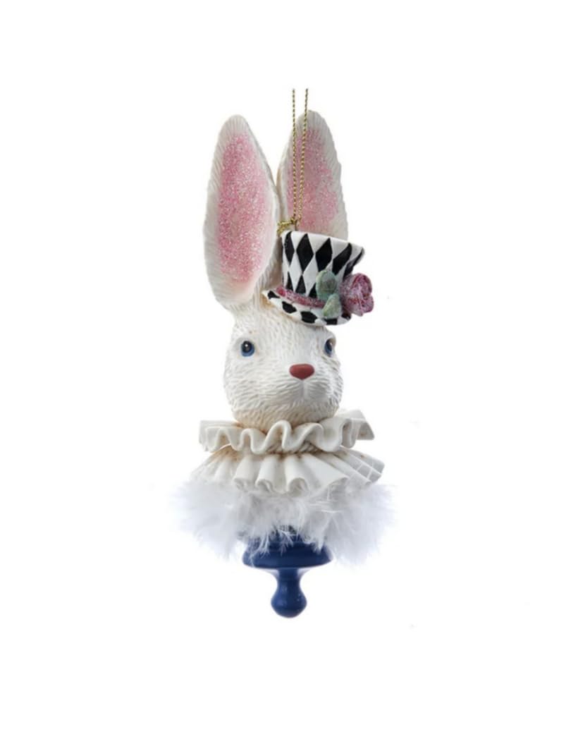 Décoration lapin en résine Hollywood Kurt Adler 16,5 cm pour collectionneurs