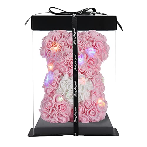 RUIWKO Rose Bär Geschenke für Frauen Mama, Mütter Tag künstliche Rose...