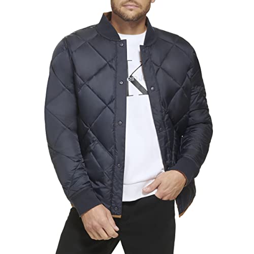 Calvin Klein Men's Reversible Diamond Quilted Jacket, Deep Red, Large #TOP5