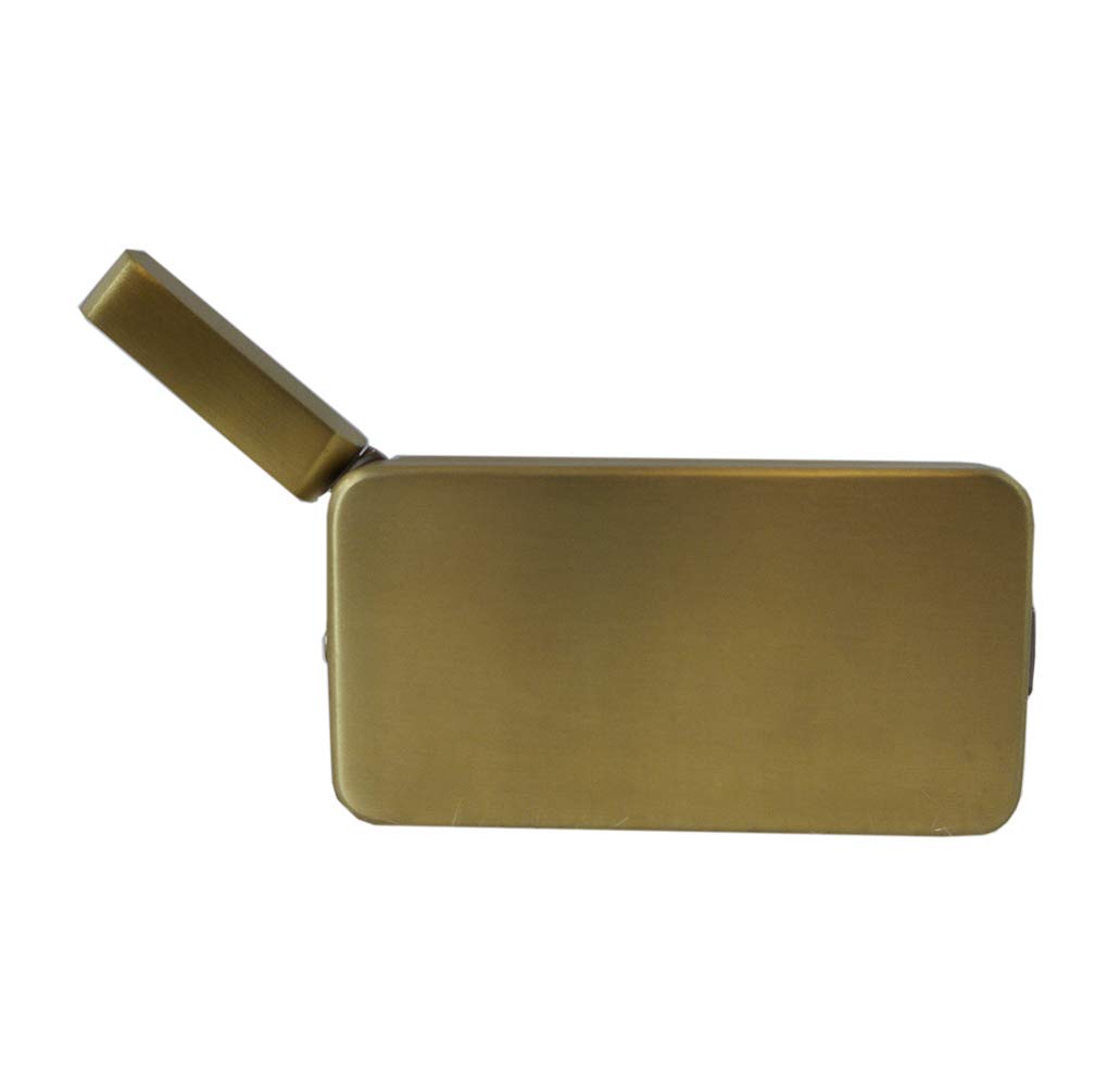 INOX BD1022-PVD4 Surface Jamb Mount Barn Door Privacy Lock, Satin Brass