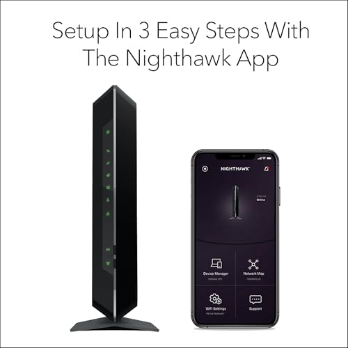 Image of NETGEAR Nighthawk Cable Modem and WiFi 5 Router Combo (C7000) - Compatible with Major Cable Providers incl. Xfinity & Cox - Cable Plans up to 800Mbps - AC1900 (Up to 1.9Gbps) - DOCSIS 3.0