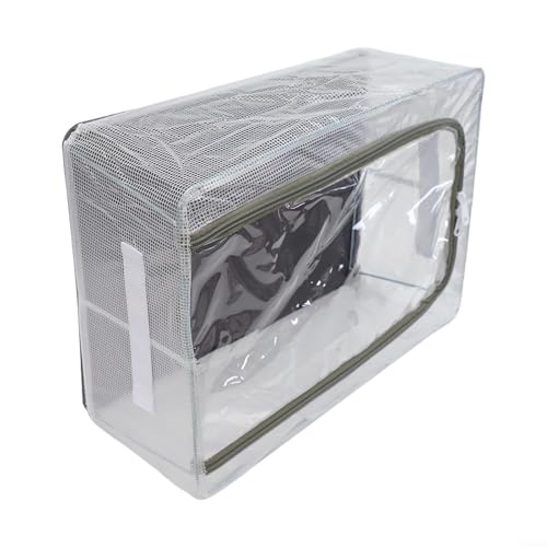 Besttoolifes Organizador de zapatos apilable de 16 pulgadas con marco de metal y tapa transparente para armario, almacenamiento debajo de la cama para ropa, zapatos, botas y tenis (caja de zapatos