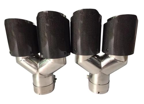 Embouts d'échappement en carbone brillant de style Y en acier inoxydable pour Benz