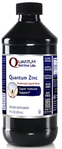 Quantum Zinc - Highly Absorbable Liquid Zinc For Optimal Immune Support & Whole Body Wellness - Immunity Mineral Supplements for The Entire Family - 8 fl. Oz. Vegan Zinc Supplement