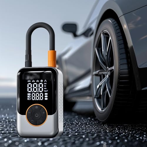 Inflador de neumáticos con pantalla digital LCD y batería inalámbrica para coche y moto 4