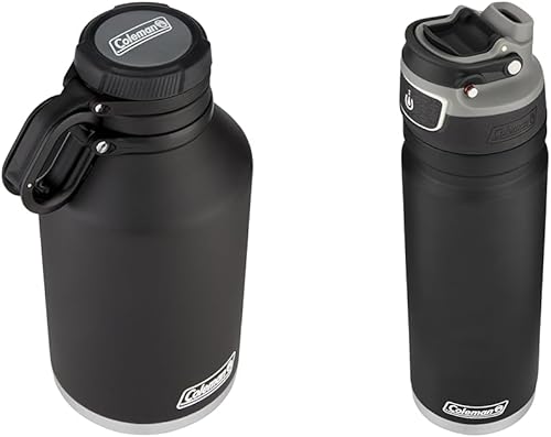 Vista 3 de Coleman Growler de acero inoxidable aislado al vacío de 64 onzas, mantiene las bebidas calientes hasta 41 horas o frías hasta 76 horas, ideal