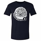 500 LEVEL Anthony Edwards Shirt - Anthony Edwards Minnesota Basketball WHT (True Navy, Large)