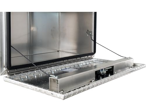 Image of Buyers Products 1706505 Silver Pro Series Aluminum Underbody Truck Box with Diamond Tread Door, 18x18x 36 Inch, Durable Vehicle Tool Box for Storage and Organization