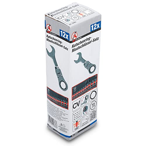 Maulschlüssel mit Ratsche BGS Do It Yourself 30003 12-teilig, SW 8-19 mm