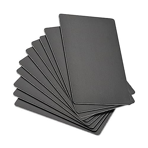 sourcing map Leere Metallkarte 100x60x1mm Eloxierte Aluminiumplatte für DIY Laserdruck Gravur Schwarz 10 Stück