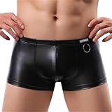 Caractéristiques : Cuir PU de haute qualité avec finition brillante. Idéal pour les hommes à la recherche de sous-vêtements élégants. Effet push-up renforcé pour une allure assurée. Matière résistante pour un confort longue durée.