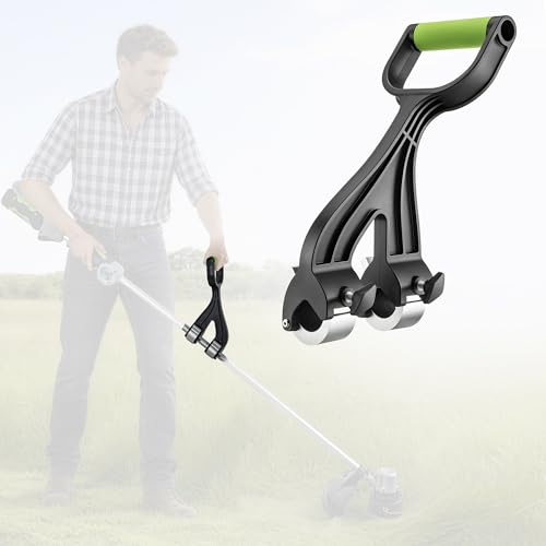 PUHANSI Upgraded Weed Eater Handle Universal Ergonomic Extension Attachment for String Trimmer Snow Shovel Rake & More - Patented Back-Saving Handle for Gardening & Lawn Care (1 Pack)