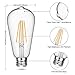 Boncoo Vintage LED Edison Bulb, Dimmable LED Filament Bulb 6W 3000K Soft White ST64 Antique LED Bulbs, 60W Equivalent 620LM E26 Base Clear Glass Decorative Bulb for Home, Kitchen, 4 Pack