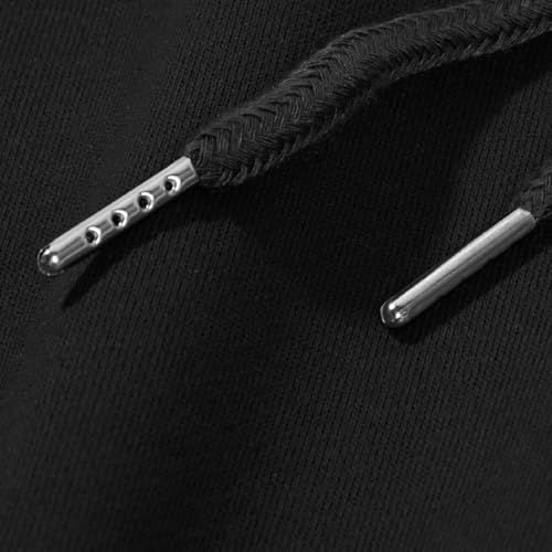 Hoodies for Men Solid Color Classic Long Sleeve Hooded Sweatshirt Soft Comfy Casual Drawstring Hoodie with Pockets2