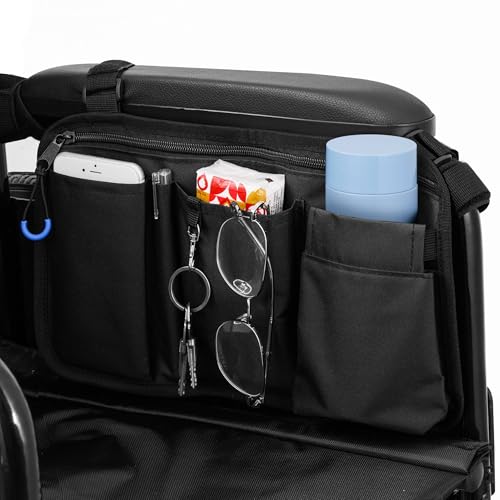 Wheelchair Side Bag with Cup Holder - Wheelchair Storage Accessories