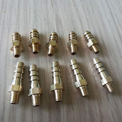 Metric Brass Hose Barb Coupler 5pcsadapter M8x1 to 6mm OD