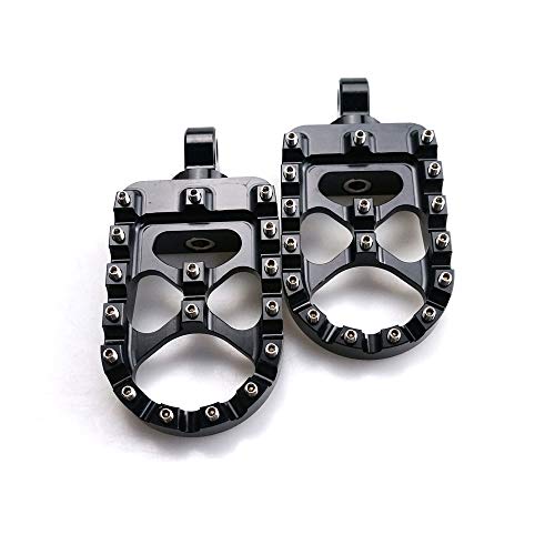 CNC Motorcycle Wide Foot Pegs Aluminum 360°Roating Adjustable Suitable for Harley Davidson Dyna Fatboy Iron 883 Sportster 883 - Thumbnail 6