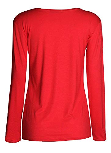 Image of Loxdonz Girls Plain Long Sleeve Scoop Neck T-Shirt Top Kids Basic Stretchy Top
